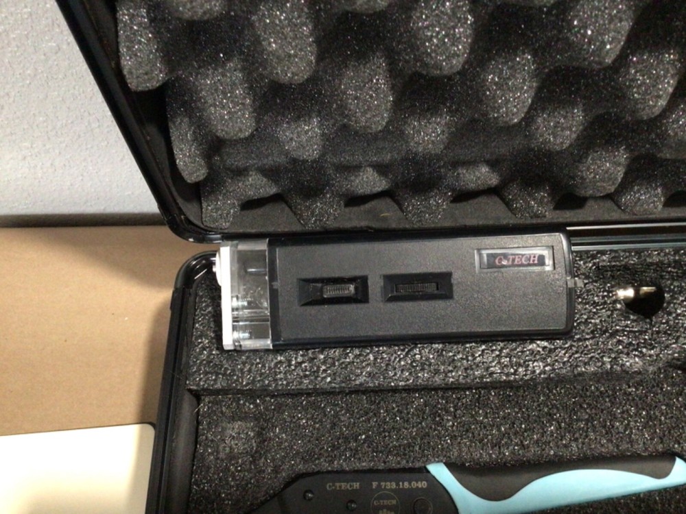 C-Tech Fiber Optic Tool Kit Strippers Crimpers SPOT Tester Case training system