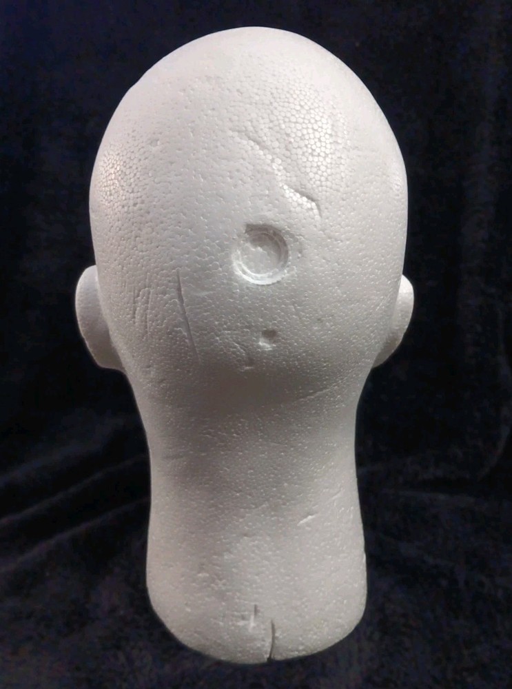 Styrofoam Male Mannequin Head Model Hat Wig Display Stand