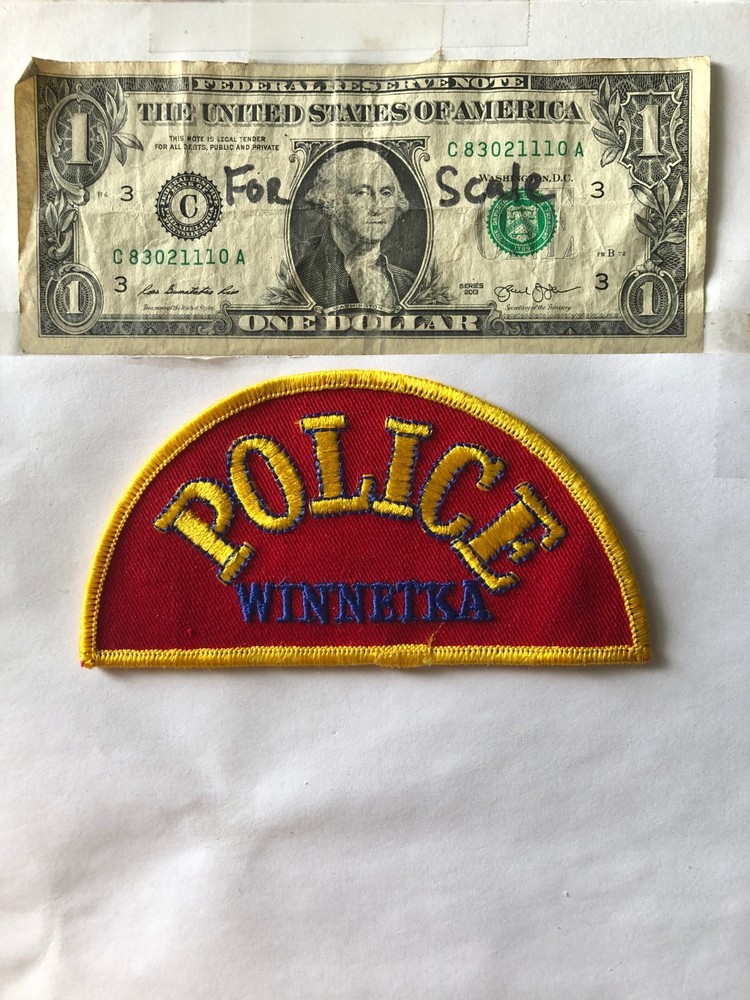 Winnetka Illinois Police Patch Un-sewn great condition