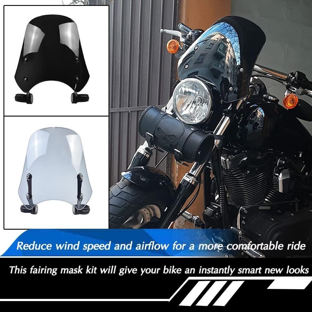Motorcycle WindScreen for Universal Har-ley FXST Softail/FXSTB Night Train FXDC