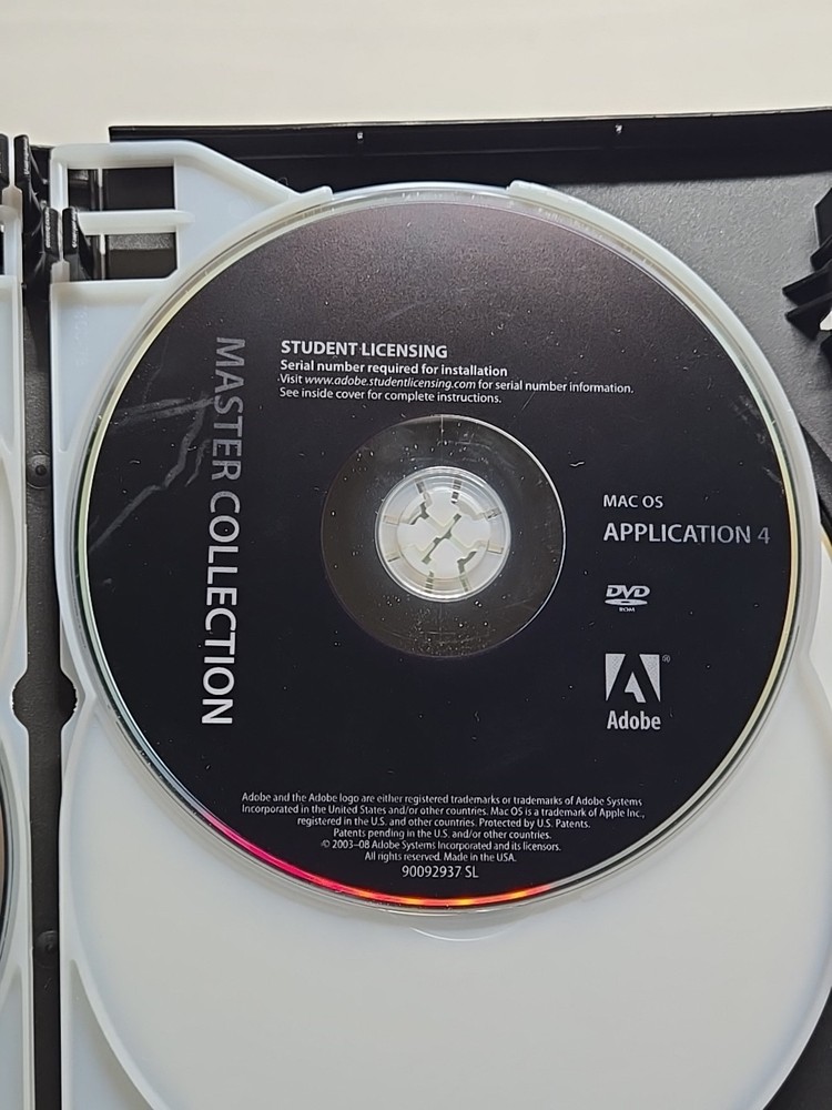 ADOBE CS4 CREATIVE SUITE 4 MASTER COLLECTION DVD MAC (Student Licensing)