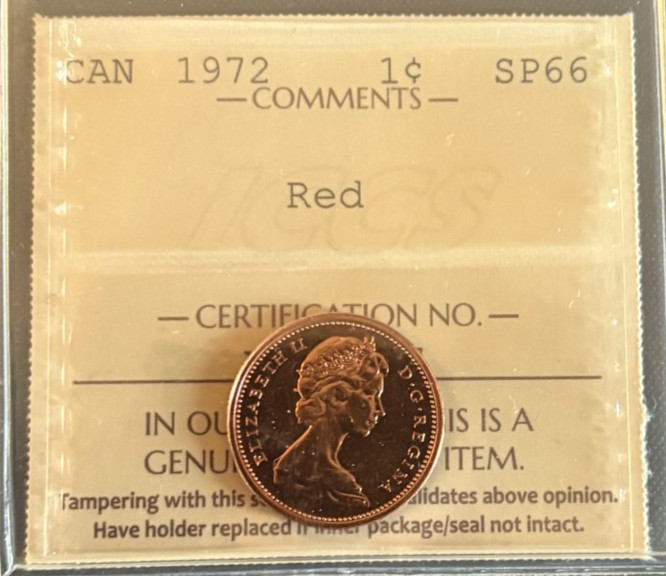 Canada - 1 cent - 1972 - Red - ICCS Certified - SP-66