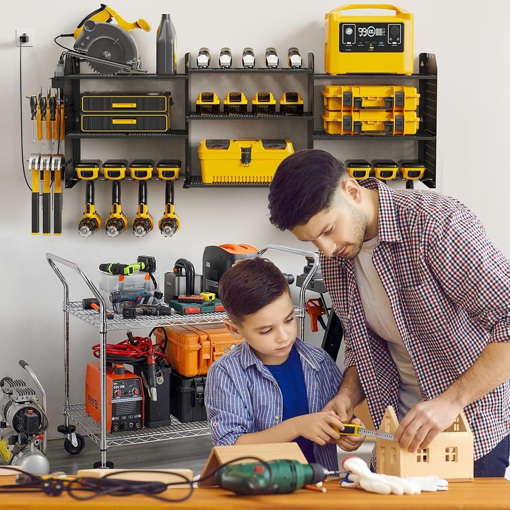 Power Tool Organizer Wall Mount – 3-Layer Heavy Duty Garage Storage, 45.5
