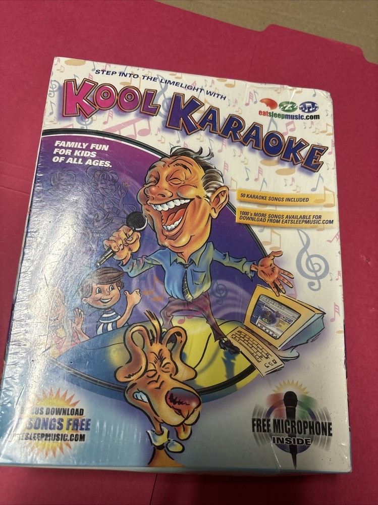 Kool Karaoke w/Microphone CD-Rom Windows 95/98 & IBM PC