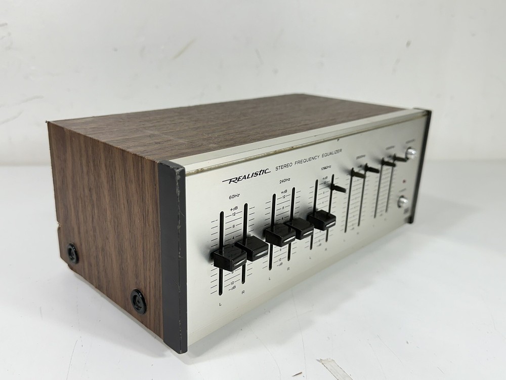 Vintage 1970s Realistic 31-1987 Stereo 5-Band Frequency Equalizer - WORKING