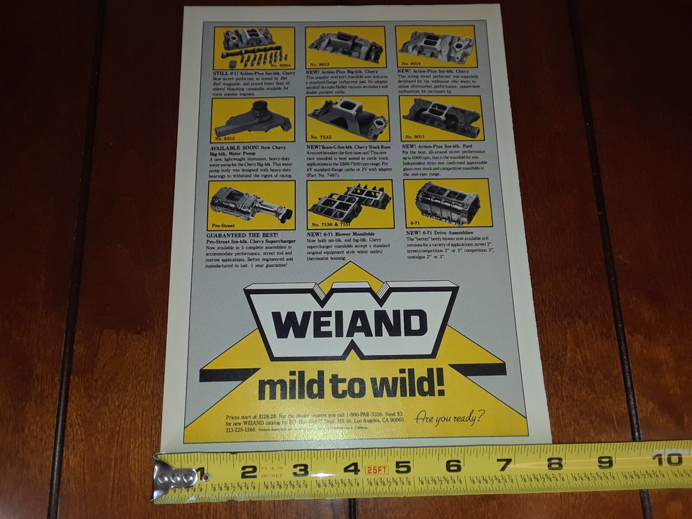 WEIAND SUPERCHARGER ORIGINAL 1989 AD