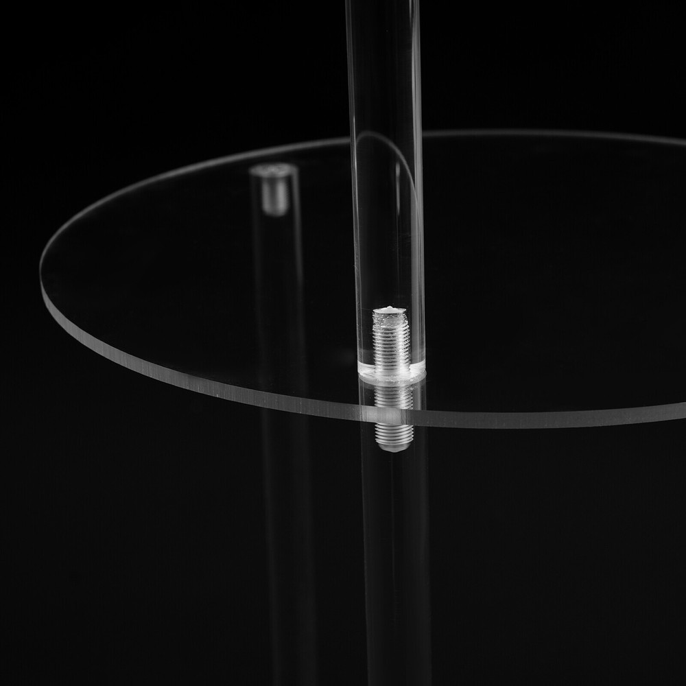 Side Table Home Bedside Table with Open Storage Shelf Indoor Clear Side Table US