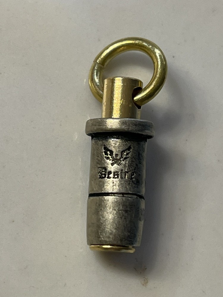 Skull Caliber Brass Charm, Pendant, Zipper Pull, Keychain Accessory
