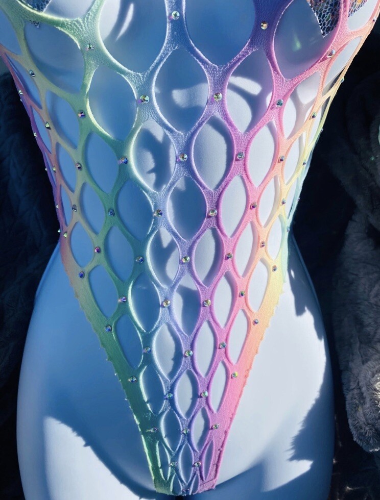 Exotic Dancewear Rhinestone Bodysuit