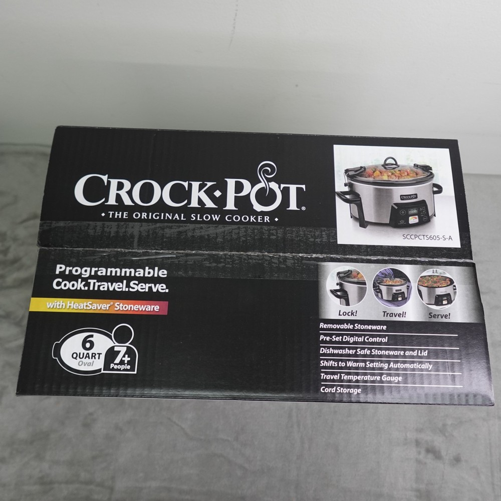 Crock-Pot 6qt Countdown Programmable Oval Slow Cooker SCCPCTS605-S-A