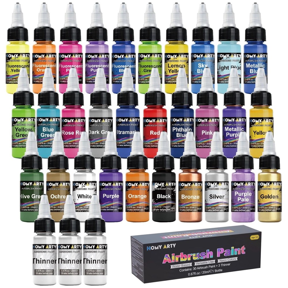 Versatile Airbrush Paints for Various Surfaces