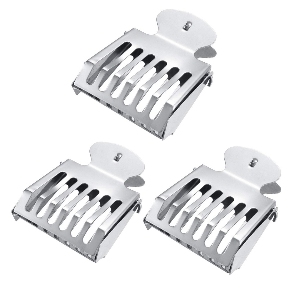 YengHome Beekeeping Bee Queen Cage Catcher Clips,3 Pack 3 Pack, silver 3