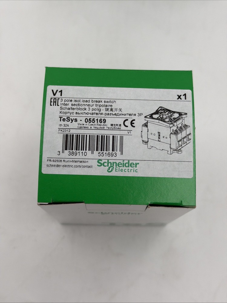 SCHNEIDER V1 TESYS 055169 LOAD BREAK SWITCH 3 POLE ISOLATOR