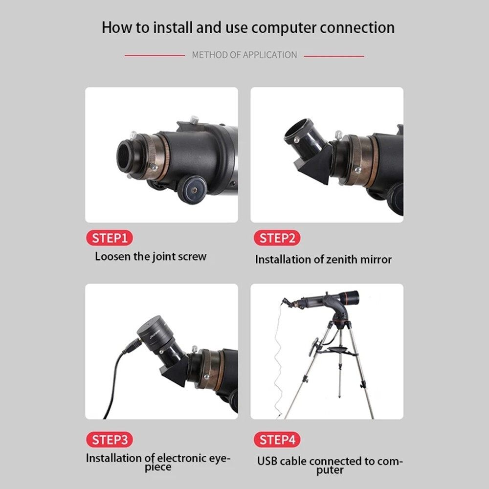 200W Pixel USB 2.0 Color Electronic Eyepiece Full Frame Telescope Accessories
