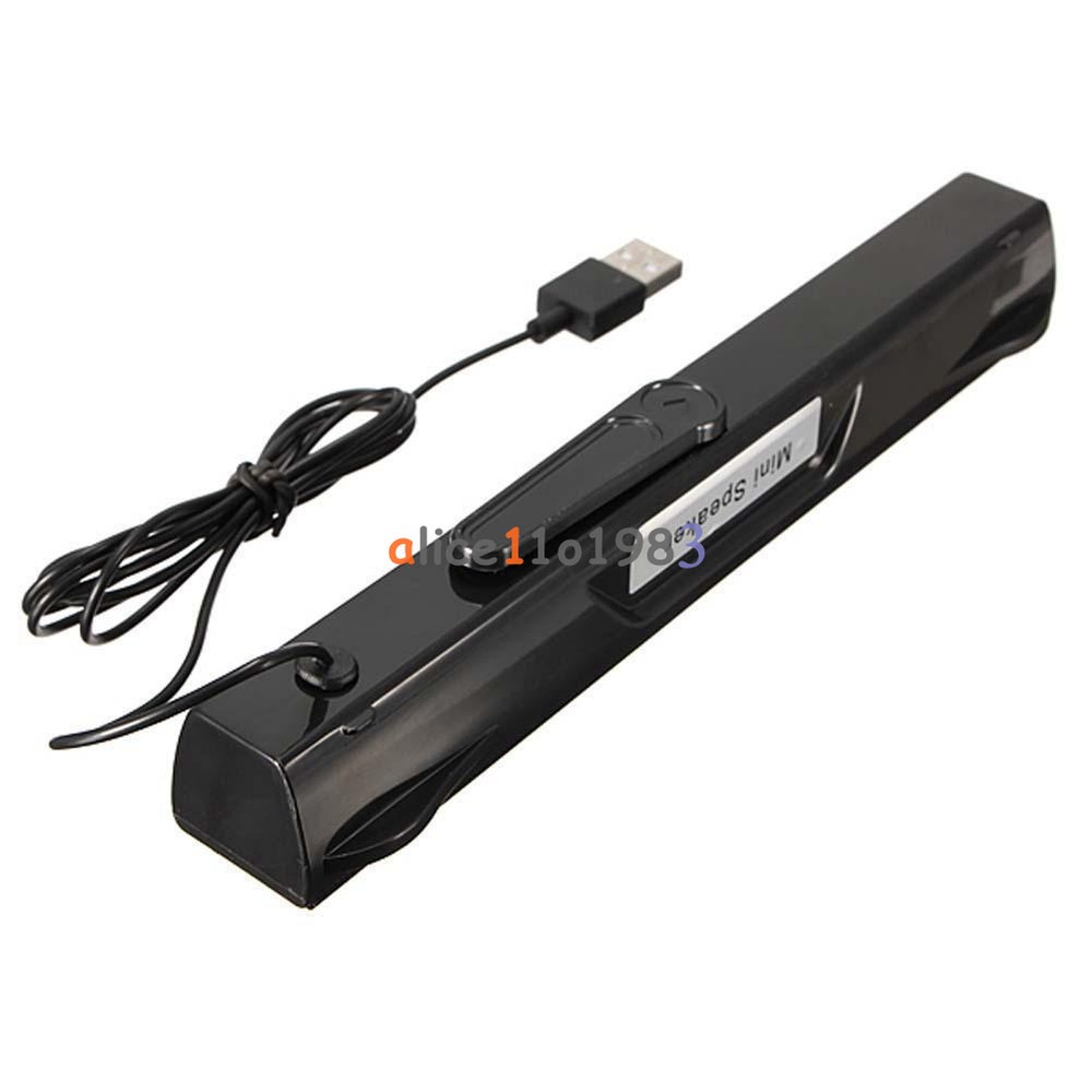 USB Multimedia Mini Speaker for Computer Desktop PC Laptop Notebook Tablet Black
