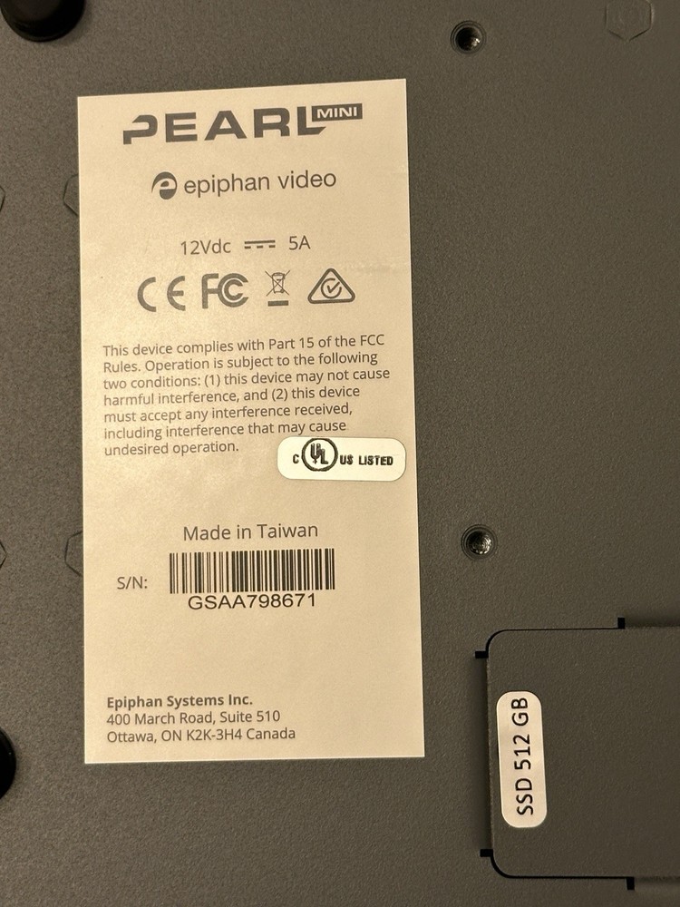 Epiphan Pearl Mini 512GB