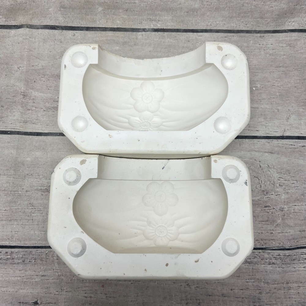 Vintage 1986 Dona’s Molds Ceramic Casting Mold Flower Egg Box With Bunny #D-400A