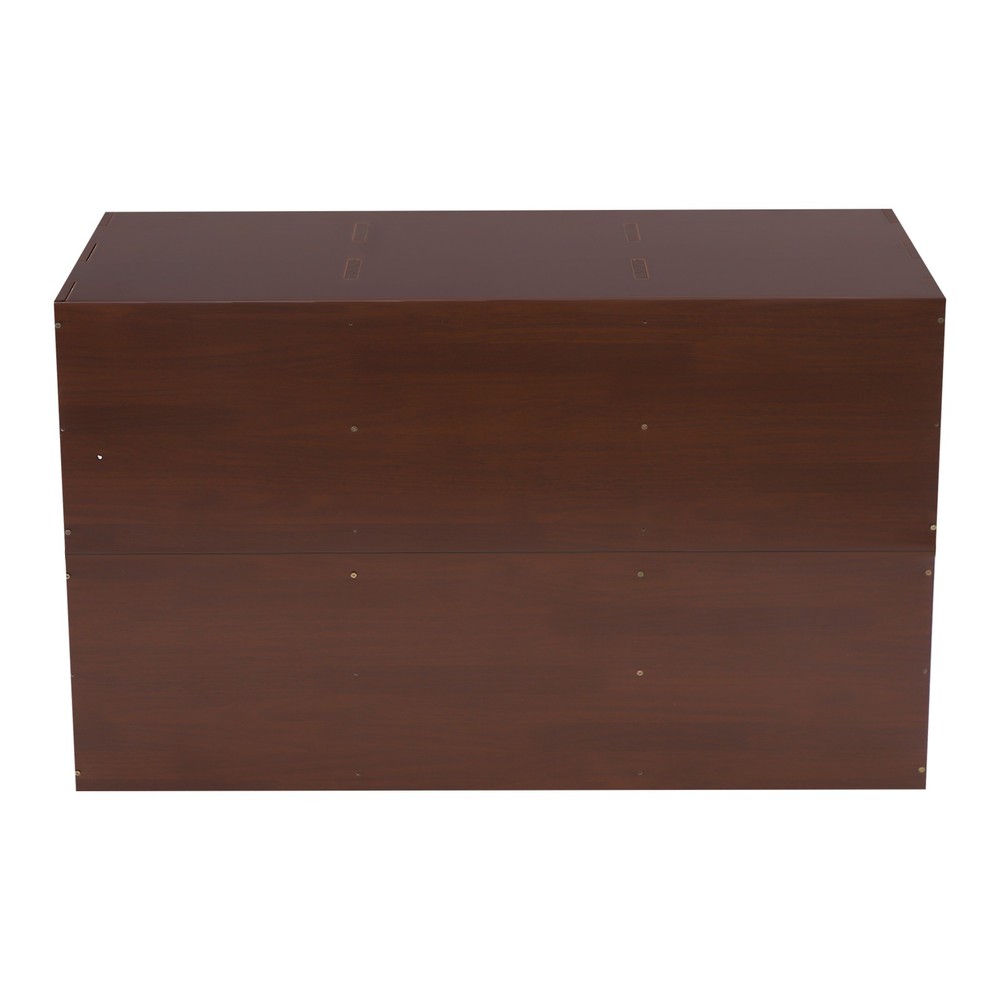 Solid Wood Bookcase Brown Floor Bookshelf Cube Storage Organizer Storage Shelves