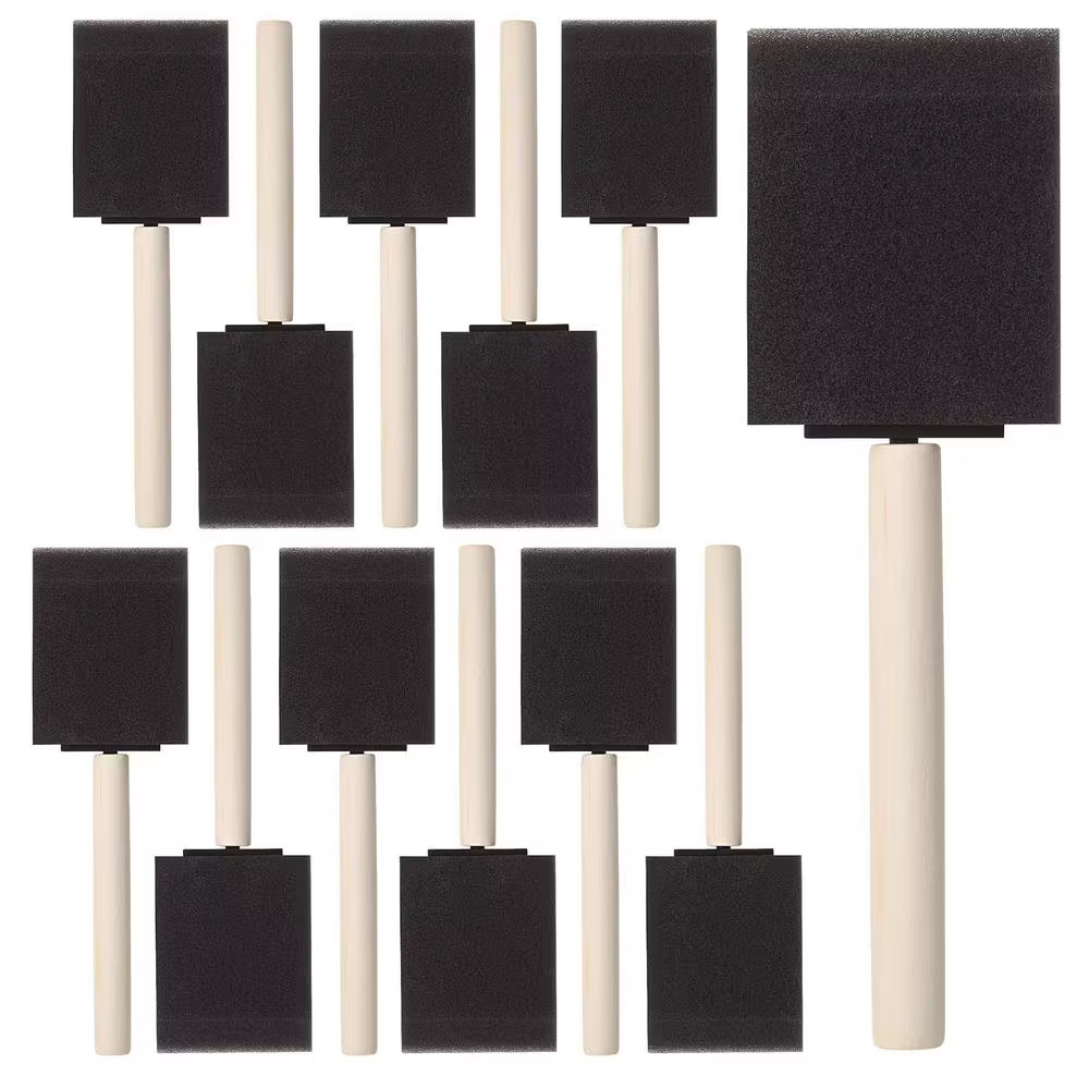 2 In. Foam Paint Brush Set 16-Pack