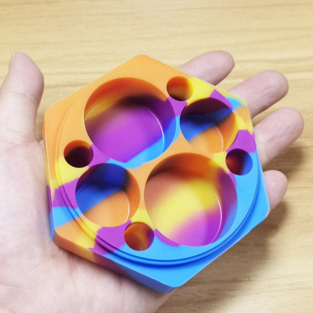 Vegcorn 110ml Silicone Wax Concentrate Container Multi-compartment Non-stick ...