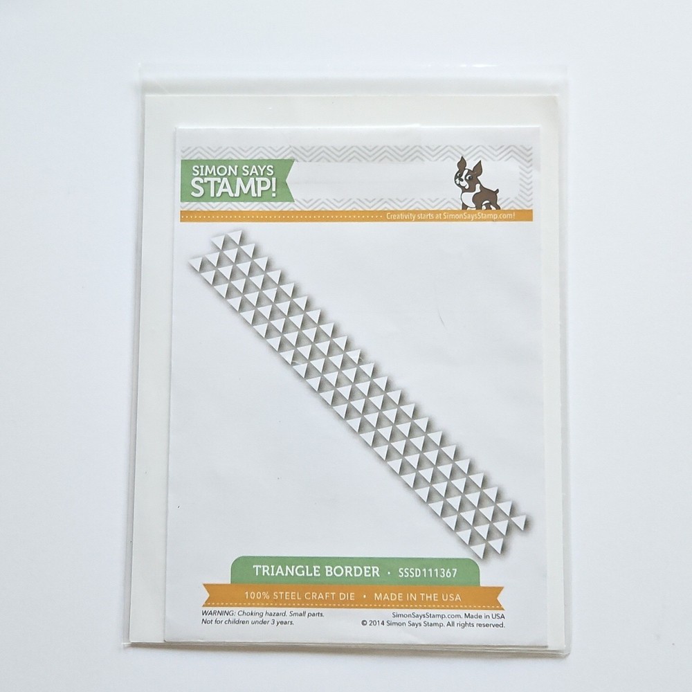 TRIANGLE PATTERN BORDER Simon Says Stamp Cutting Die Geometric Shape Texture um7
