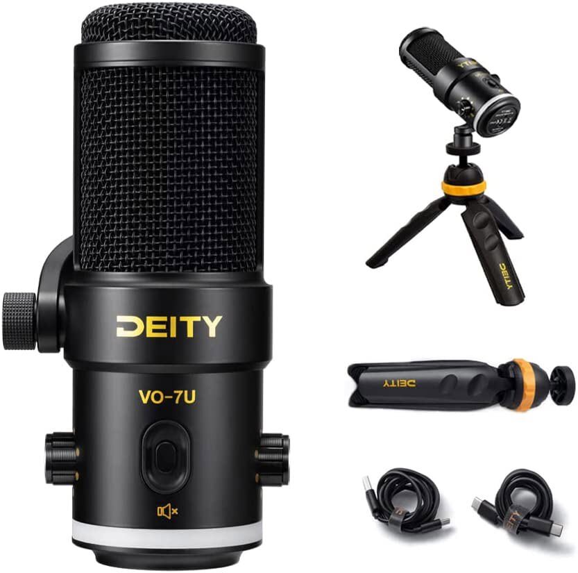 DEITY VO-7U Tripod Kit USB Broadcast Microphone Dynamic USB Mic & RGB Lighting