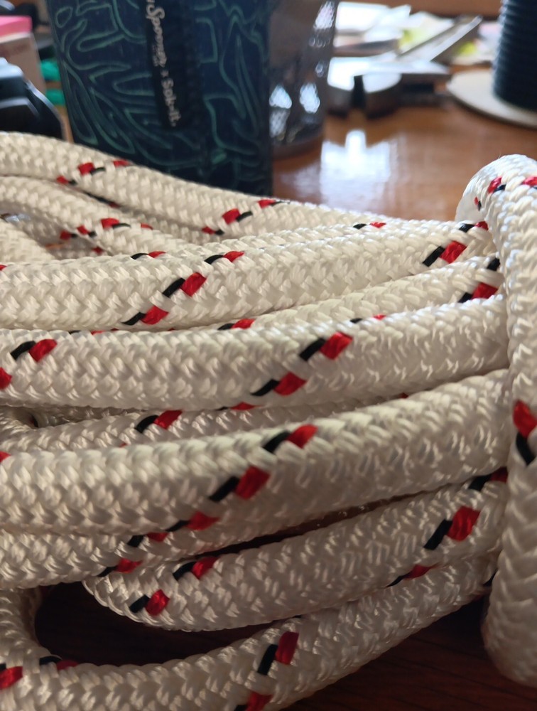 7/16" x 81 ft. Double Braid-Yacht Braid Polyester Made in USA.