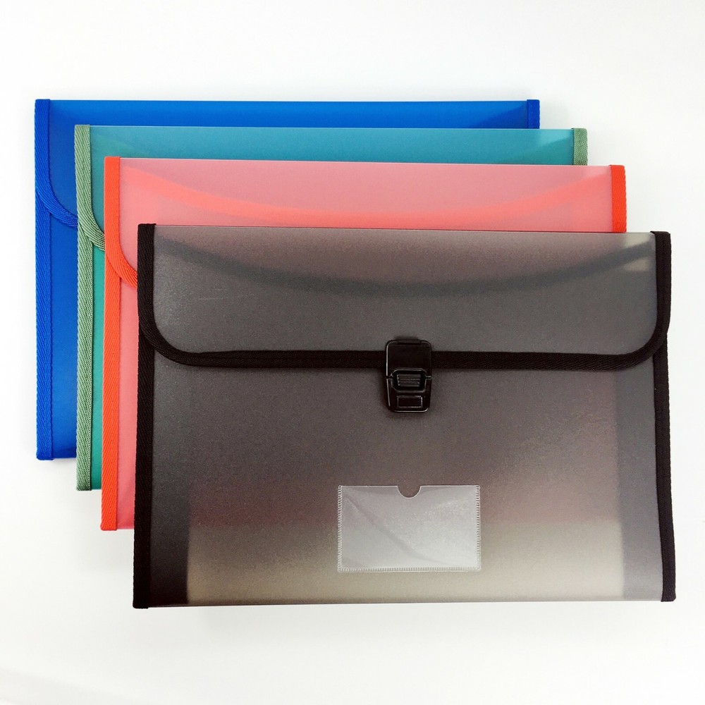 Durable Strong Document Folder Paper Popper Office School Filing Storage Wallet