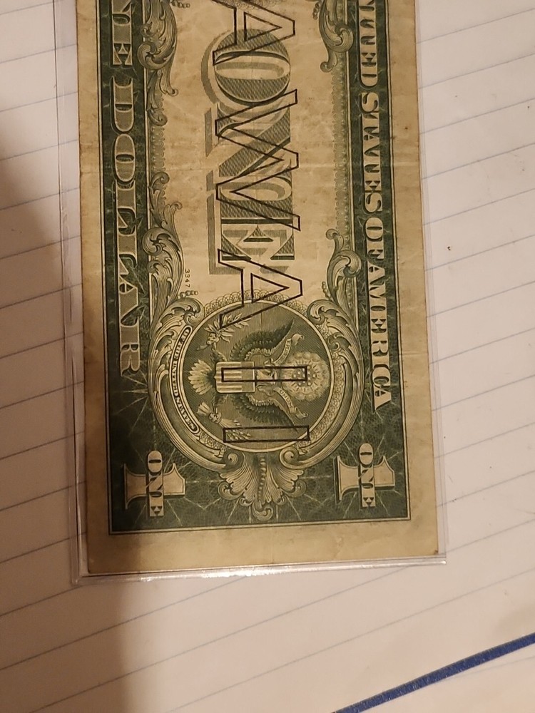 $1.00.1935-A HAWAII BROWN SEAL Front PRINT MISALIGNMENT ERROR