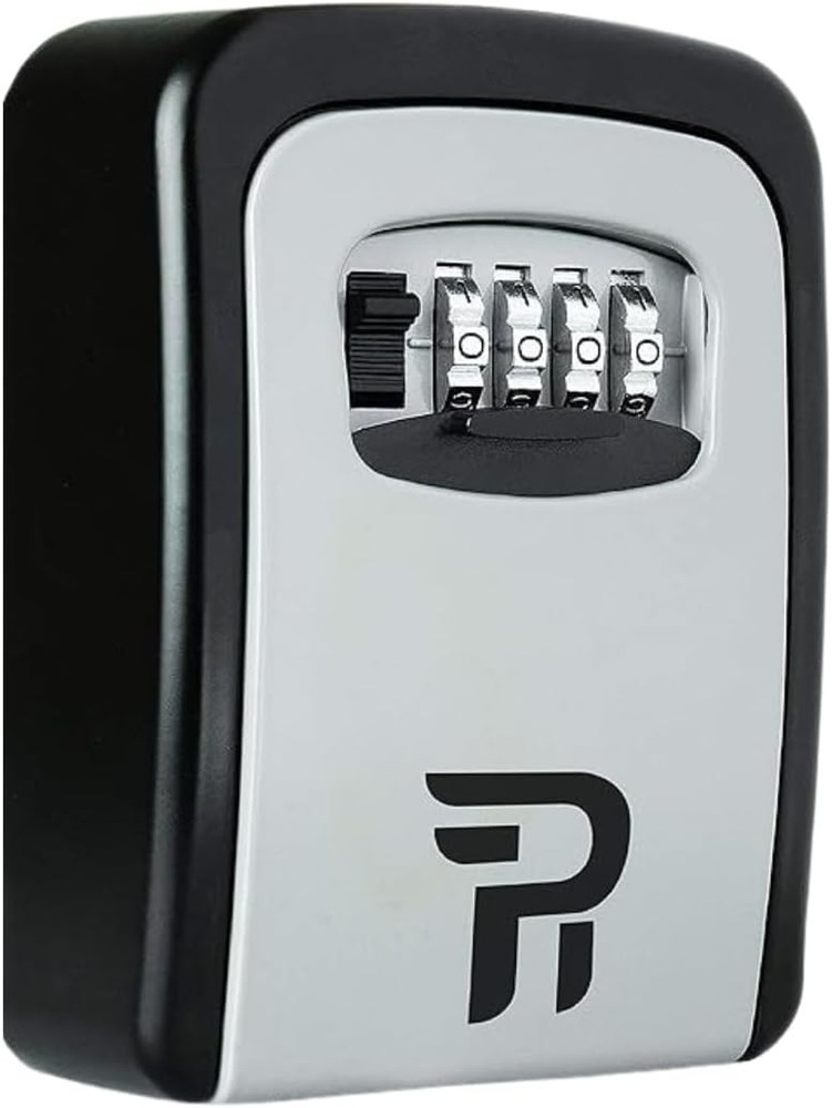 Key Lock Box with Code for Outside - Wall Mount Lockbox for Keys Outdoor - Co...