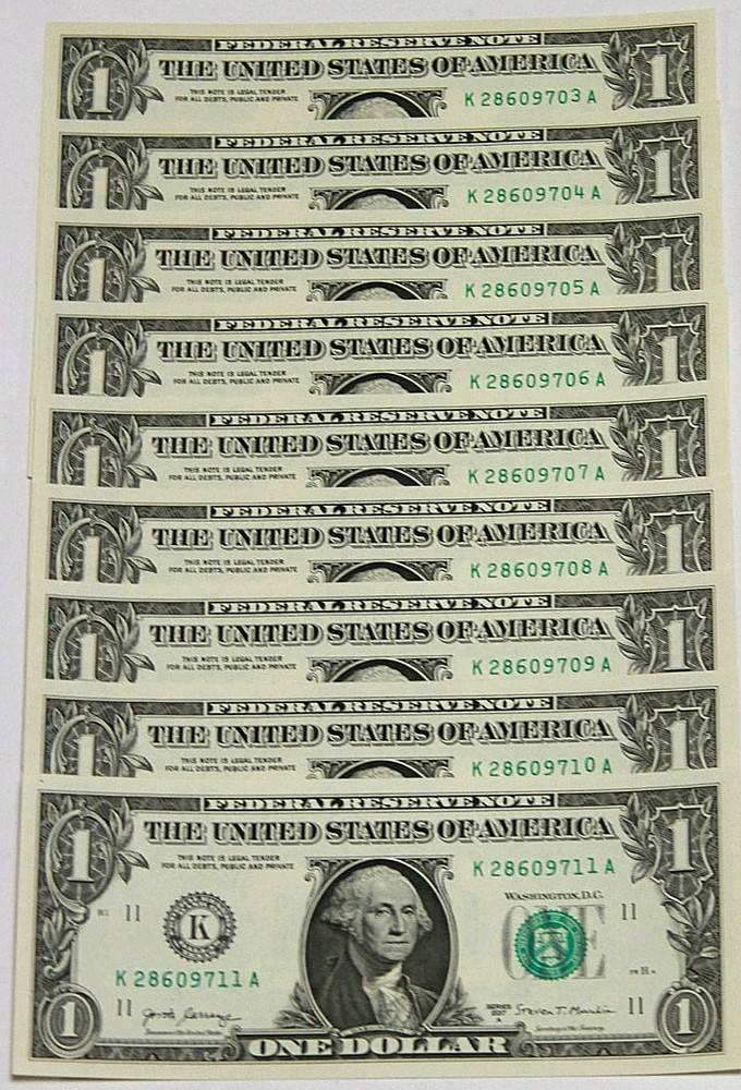 🔥💥 9x $1 SEQUENTIAL NOTES 💥🔥 GAS PUMP ERRORS! UNC 🔢 MATCHING RUN 💵