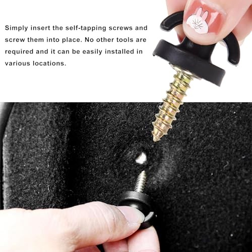 4 PCS Car Cargo Net Hooks, Trunk Storage Organizer Net Clips Tie Down 4pcs