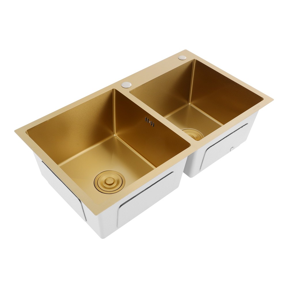 Drop in Kitchen Sink Dual Bowl Stainless Steel Sinks Fixture Multi-functional