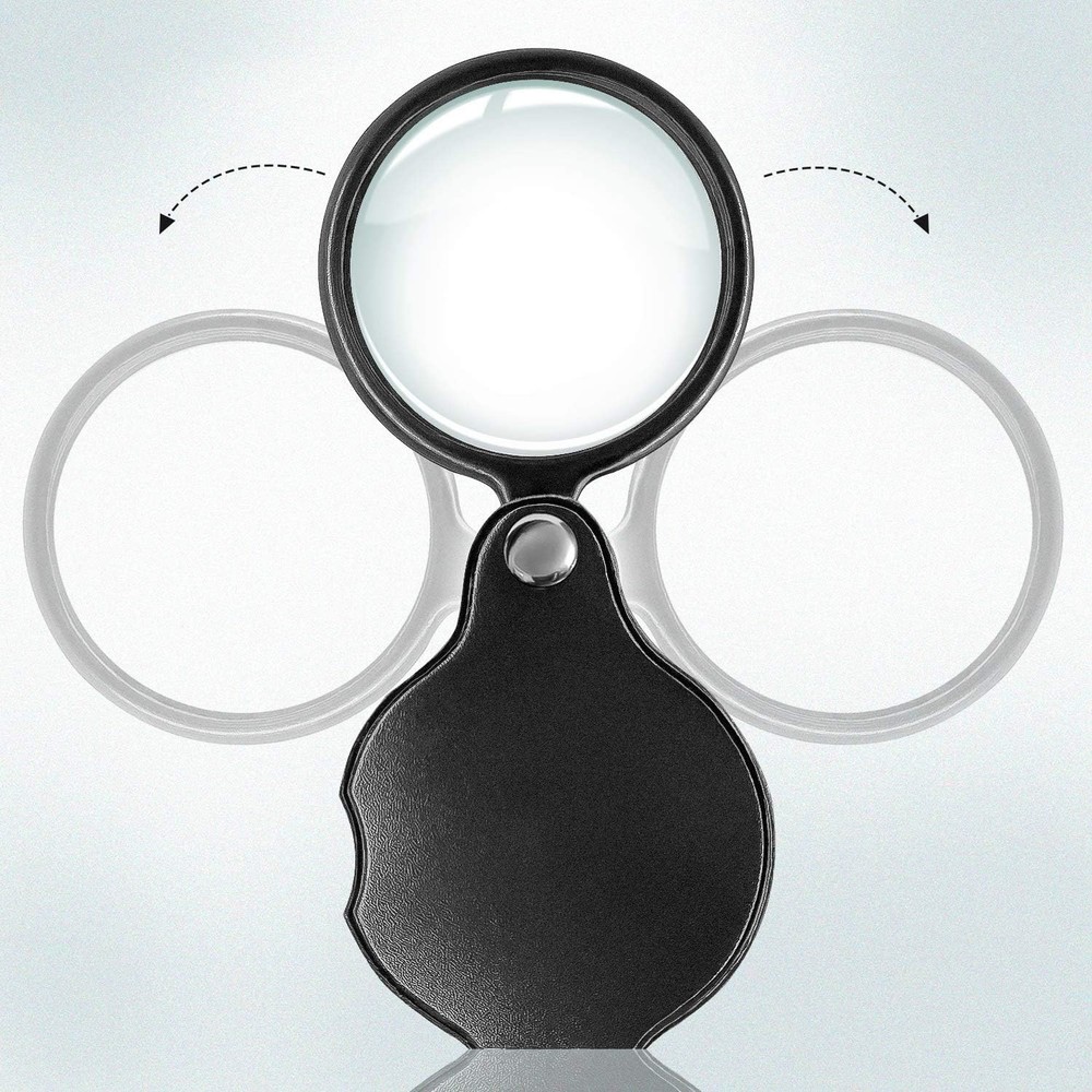 Wapodeai Magnifying Glass 10x Pocket 2 Pieces
