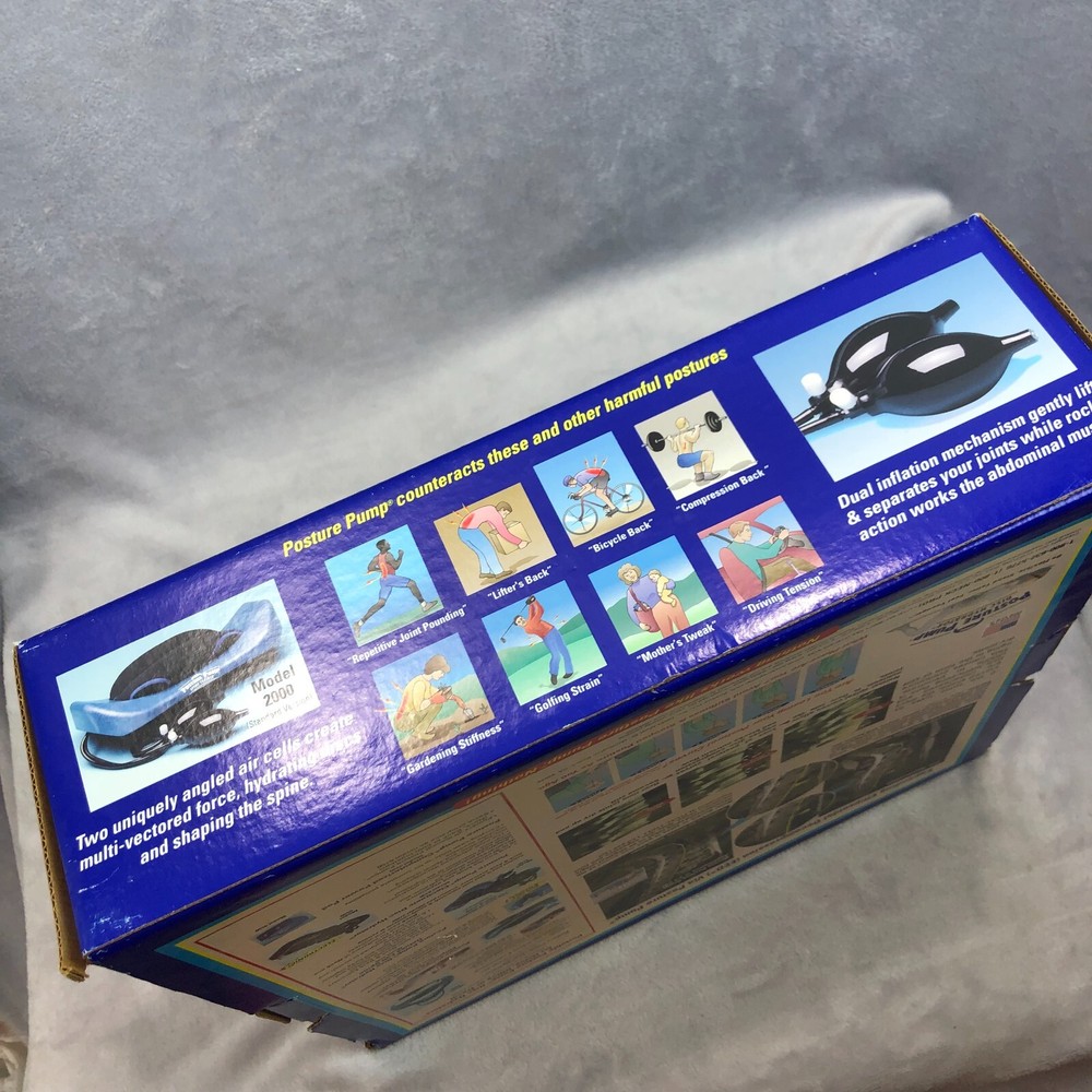 Posture Pump Disc Hydrator Professional Model 2000 Back Spine Corrector with Box