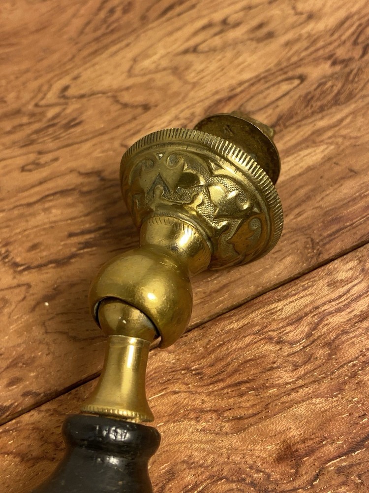 ANTIQUE TEARDROP BLACK EBONIZED VICTORIAN DRAWER PULL#AC