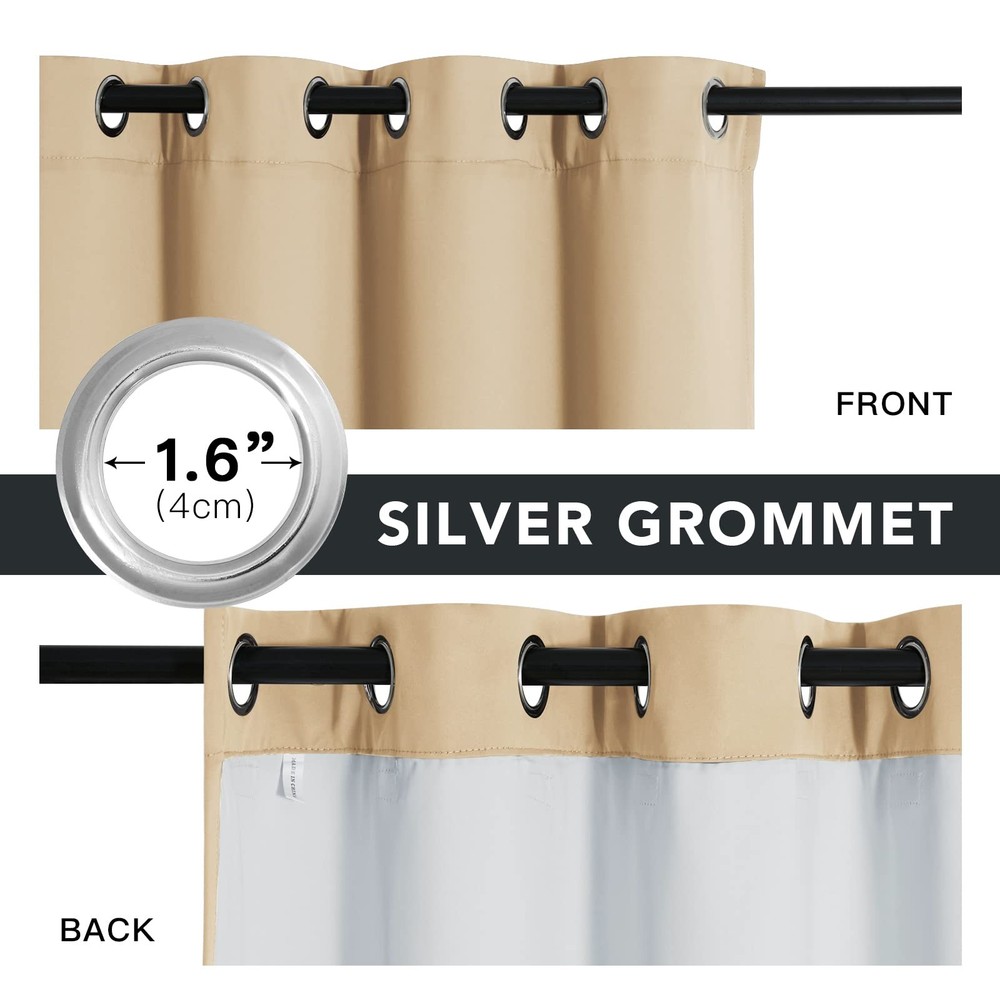 Soundproof & Dust Particle Filtering Curtains Thick Panel Draft Block Window ...