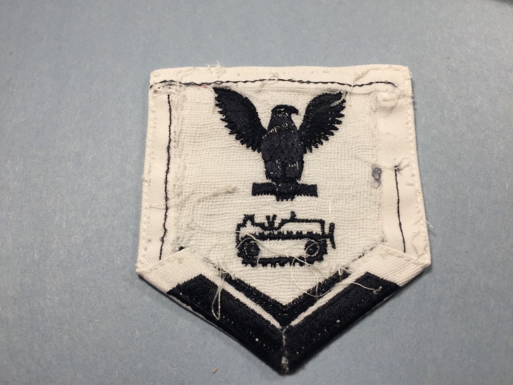 US Navy - Equipment operator 3rd class (male size) Bk/ wht. patch