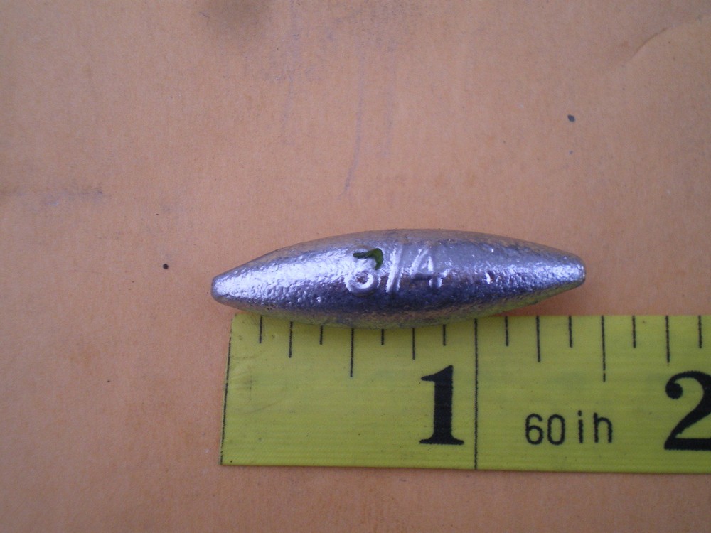 50 PCS. SLENDER SHAPE LURE BODIES/SLIP SINKER 3/4 OZ. "MAKE SPINNERS"