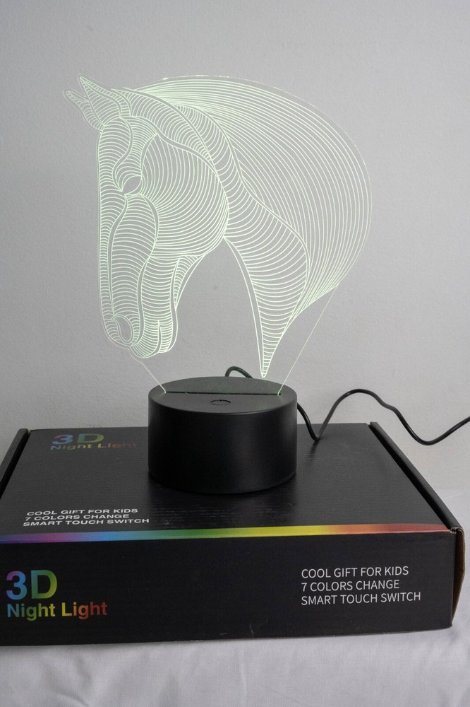 3D Color Changing Horse Night Light