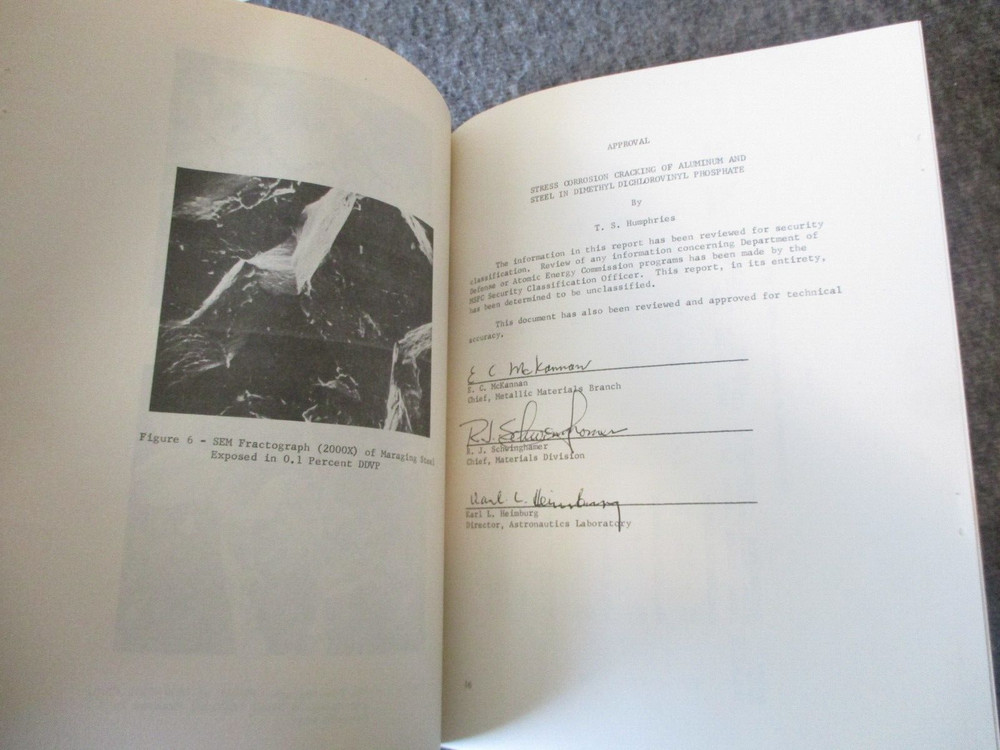 NASA SPACE SHUTTLE/VEHICLE SPECS METALS/MATERIALS/TESTING REPORTS/RESULTS 71-73