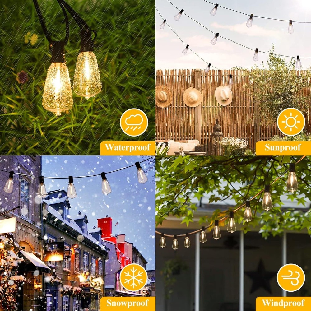 Outdoor String Lights, 50FT