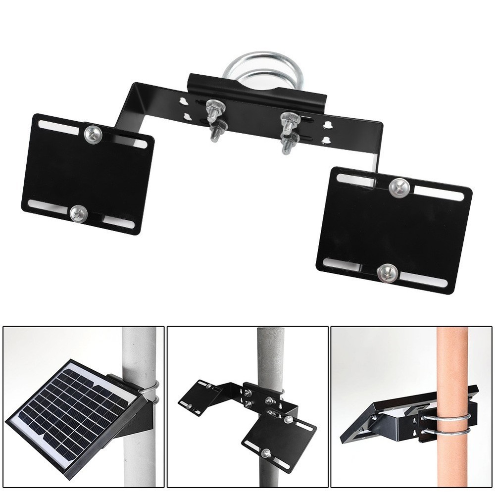 Steel Adjustable Solar Panel Mount Bracket for Pole and Wall Installation
