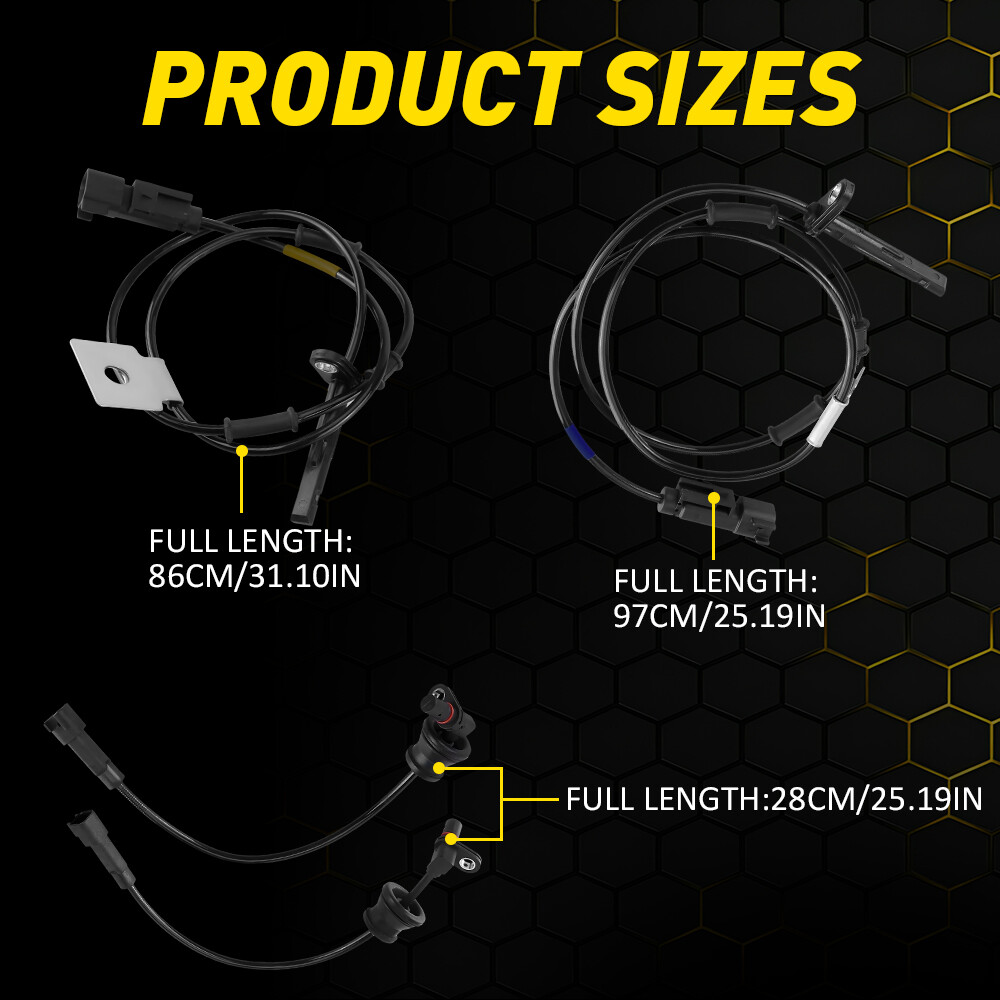 4PCS ABS Speed Sensor Set For 2010-2017 GMC Terrain Rear Front Left Right EOOK