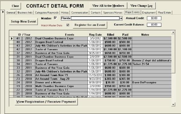 Association / Club full member management application , uses Microsoft Access