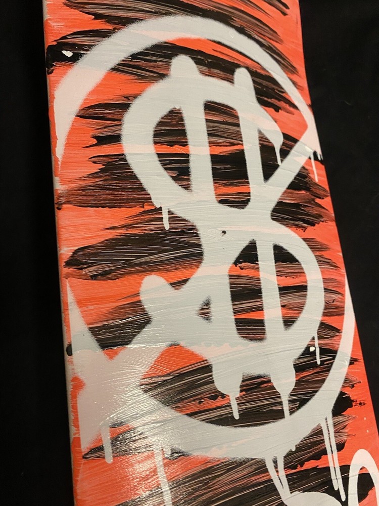 RARE Zero Hard Luck Skateboard Deck Jamie Thomas Hand Sprayed and Painted