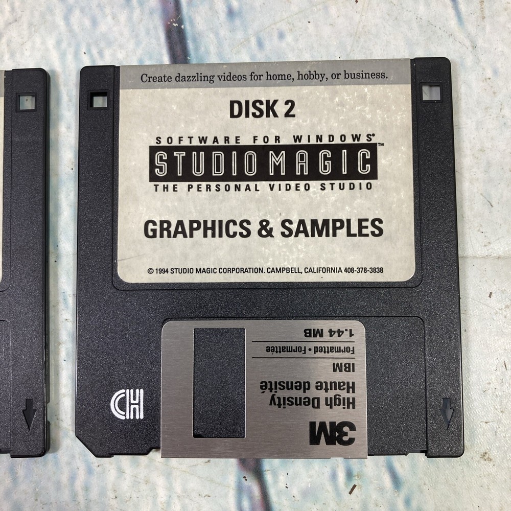 Vintage Studio Magic Software for Windows 1994 - (2) 3.5" Floppy Disks