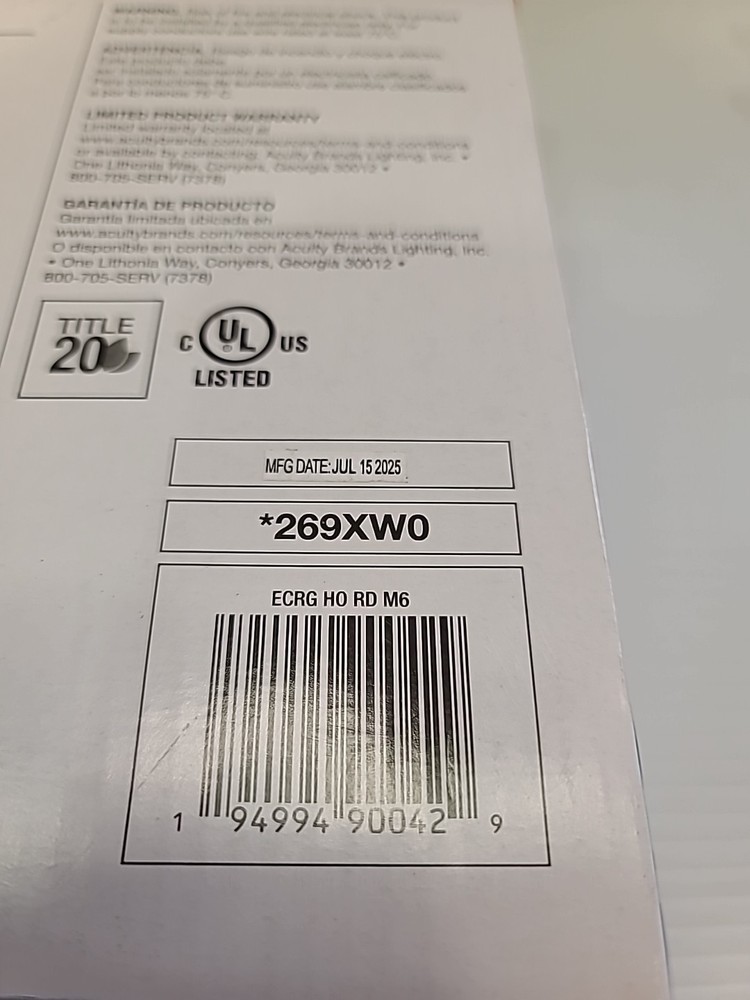 LITHONIA LED EXIT & EMERGENCY LIGHT SIGN COMBO ADJUSTABLE OPTICS RED/GREEN NEW