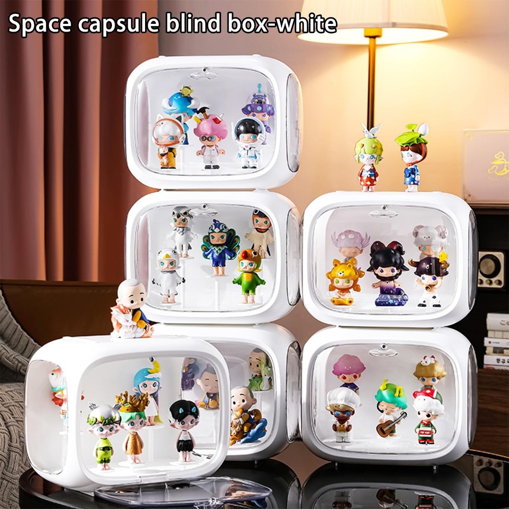 Display case for Figures with Light Adjustable Display Stand Clear Acrylic Di...