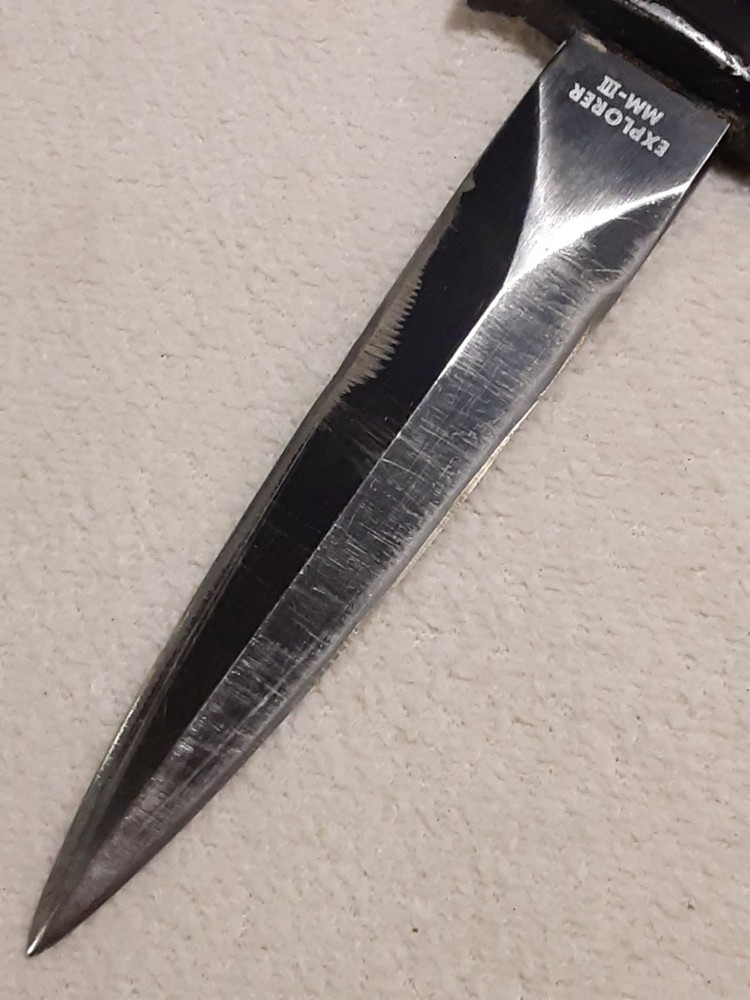 Explorer MM-111 21-045 Boot Dagger Fixed Blade Knife W Leather S&W Sheath